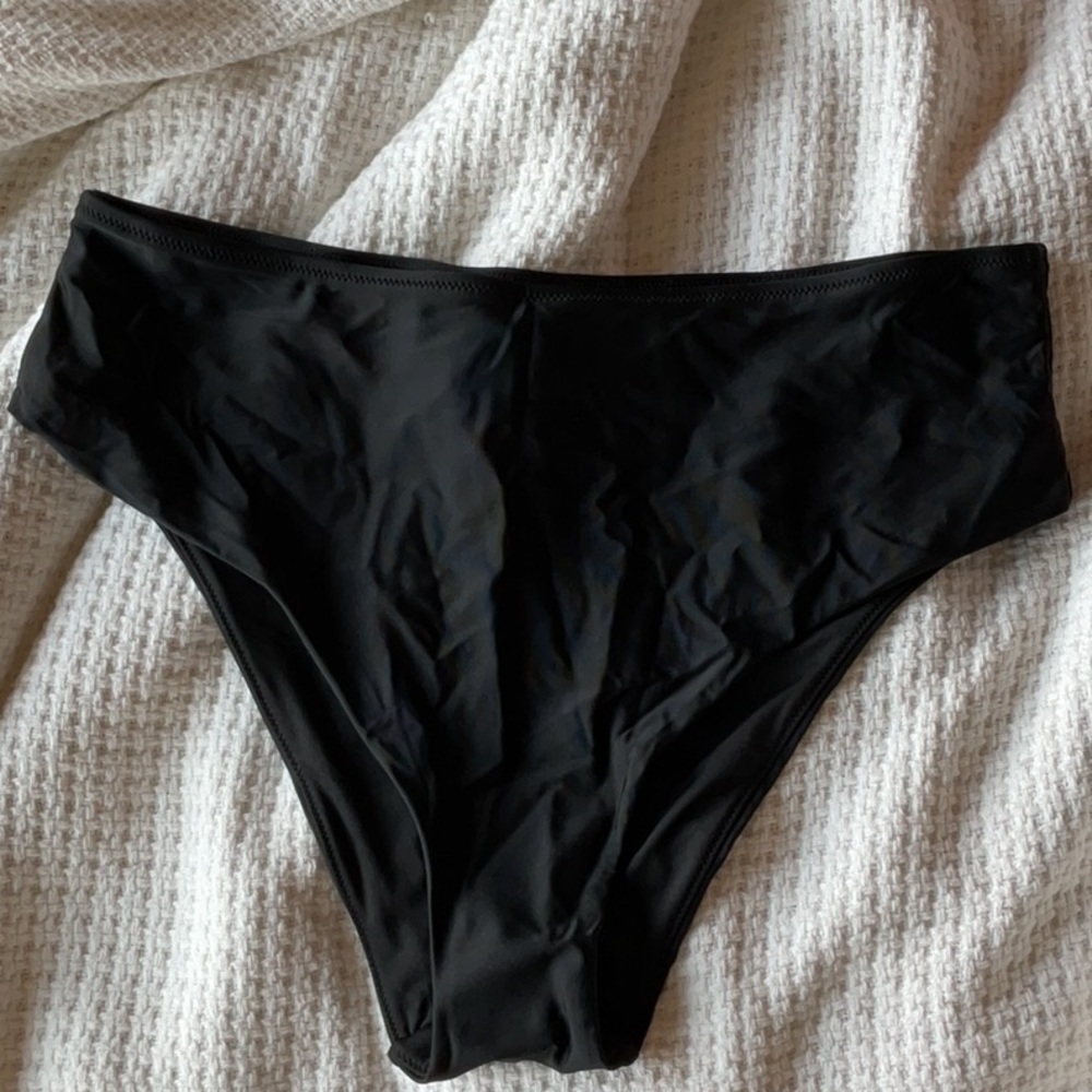 Aerie NWT high waisted black Swim Bottom